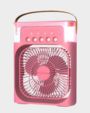 Mini Climatizador Portátil USB 3 em 1 – Ventilador, Umidificador e Refrigerador de Ar