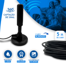 Antena Digital Interna e Externa Full HDTV 4K – Sinal Aberto com Alta Qualidade