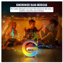 Luminária LED e Caxinha de Som G-Speaker Com Relógio e Carregador Sem Fio - Branco