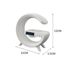 Luminária LED e Caxinha de Som G-Speaker Com Relógio e Carregador Sem Fio - Branco