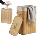 Cesto de Roupa Suja em Bambu 70L com Tampa – Organização e Estilo para sua Casa