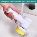 Escova de Limpeza Sem Fio 5 em 1 – Limpador Multiuso Prático com Cabeças Intercambiáveis