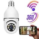 Câmera de Segurança Lâmpada Wi-Fi 360 Full HD com Visão Noturna Colorida À Prova D'Água + Áudio Biderecional