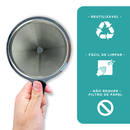 Filtro de Café Inox Reutilizável – Modelos 101, 102 e 103