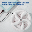 Mini Máquina de Lavar Roupas no Balde ou Bacia Portátil e Ultrassônica - USB