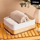 Cesto Organizador de Bambu Multiuso com Forro – Tamanhos P, M e G