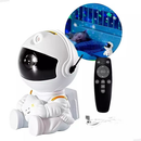 Projetor Luz Led Astronauta Galáxia Estrelas Nebulosa Iluminação Noturna Luminária Lâmpada Divertida Controle USB