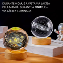 Mini Luminária Decorativa Globo LED - Lua Galáxia Sistema Solar Astronauta 