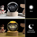 Mini Luminária Decorativa Globo LED - Lua Galáxia Sistema Solar Astronauta 