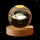 Mini Luminária Decorativa Globo LED - Lua Galáxia Sistema Solar Astronauta