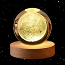 Mini Luminária Decorativa Globo LED - Lua Galáxia Sistema Solar Astronauta