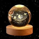 Mini Luminária Decorativa Globo LED - Lua Galáxia Sistema Solar Astronauta