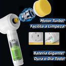 Escova de Limpeza Sem Fio 5 em 1 – Limpador Multiuso Prático com Cabeças Intercambiáveis