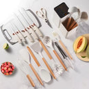 Kit de Utensílios de Cozinha Luxo – 19 Peças com Tábua em Silicone