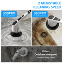 Escova de Limpeza Elétrica Giratória Recarregável 9 em 1 com Cabo Alongador