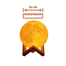 Luminária Lua Cheia 3D LED com Base 