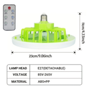 Ventilador De Teto Fechado Com Luz , Conjunto De mini Lâmpada De 10,2 Polegadas , Branca 30W, Resfriamento