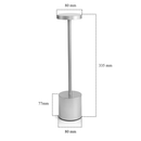 Luminária de Mesa Touch LED Recarregável Sem Fio - Candeeiro Dimerizável em Alumínio - Entrega Pronto - WYL