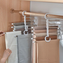 Kit Cabide Multifuncional para Calças em Inox com 5 Divisórias – Branco