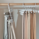 Kit Cabide Multifuncional para Calças em Inox com 5 Divisórias – Branco